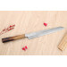 Couteau yanagiba kiritsuke 27cm japonais artisanal Nakamura Kaishin Saku WS2 en chêne
