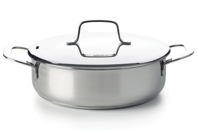 Sauteuse Beka Maestro 24cm en acier inoxydable 18/10 2 anses + couvercle