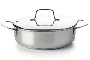 Sauteuse Beka Maestro 24cm en acier inoxydable 18/10 2 anses + couvercle