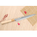Couteau yanagiba 27cm japonais artisanal Nakamura Kaishin Saku WS2 en magnolia