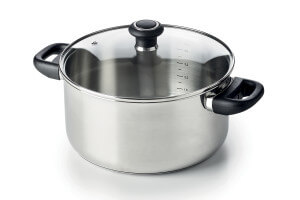 Faitout Beka Polo en acier inoxydable 18/10 + couvercle en verre