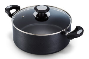 Faitout Beka Pro Induc revêtement céramique antiadhérent + couvercle en verre