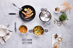 Set de 4 casseroles amovibles Beka Select 14 à 20cm en acier inoxydable 18/10