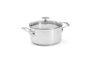 Faitout De Buyer Milady en acier inoxydable avec couvercle
