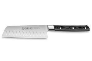 Couteau santoku alvéolé 13cm 32 Dumas Signature manche en micarta