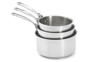 Set de 3 casseroles De Buyer Milady en acier inoxydable 16-18-20cm