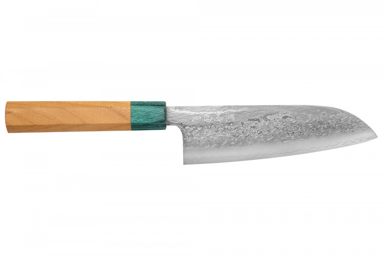 Couteau santoku 16,5cm japonais artisanal Makoto Kurosaki Kodama VG10