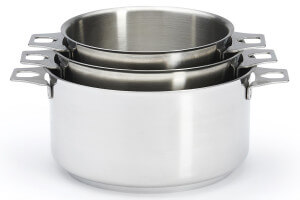 Set de 3 casseroles De Buyer Milady Twisty en acier inoxydable
