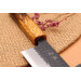 Couteau de chef 24cm japonais artisanal Yuzo Black AS chêne brûlé