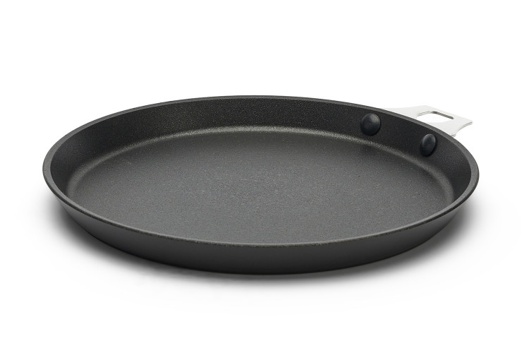 Po&ecirc;le &agrave; cr&ecirc;pes antiadh&eacute;sive De Buyer Choc Intense Twisty en aluminium forg&eacute;