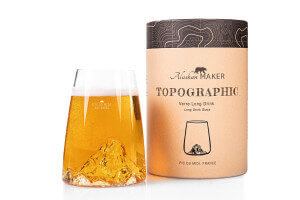 Verre à spiritueux long Alaskan Maker Topographic Pic du Midi en verre cristallin