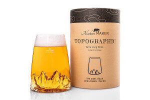 Verre à spiritueux long Alaskan Maker Topographic Tre Cime en verre cristallin