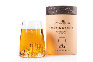 Verre à spiritueux long Alaskan Maker Topographic Grossglockner en verre cristallin
