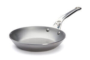 Poêle ronde De Buyer Mineral B Pro 20cm en acier et poignée en fonte d'inox