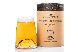 Verre à spiritueux long Alaskan Maker Topographic Kilimanjaro en verre cristallin