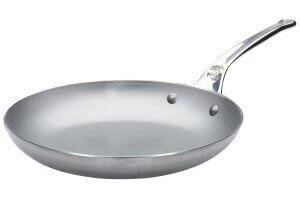Poêle à omelette De Buyer Mineral B Pro 28cm en acier et poignée en fonte d'inox