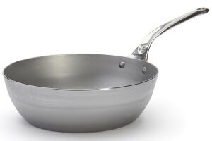 Sauteuse paysanne De Buyer Mineral B Pro 28cm en acier et poignée en fonte d'inox