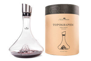 Carafe à vin Alaskan Maker Topographic Pic du midi en verre cristallin