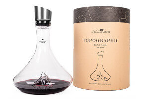 Carafe à vin Alaskan Maker Topographic Mont Cervin en verre cristallin