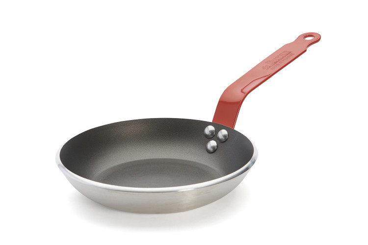Po&ecirc;le antiadh&eacute;sive De Buyer Choc Resto Induction rouge en aluminium