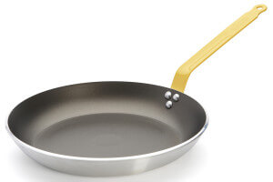 Poêle antiadhésive De Buyer Choc Resto Induction jaune en aluminium