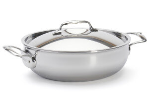 Sautoir bombé De Buyer Affinity 28cm en acier inoxydable 5 ply avec couvercle