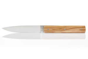 Couteau de table Perceval 9.47 en bois d'olivier