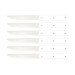 Coffret de 6 couteaux de table faits mains Perceval 888 blanc