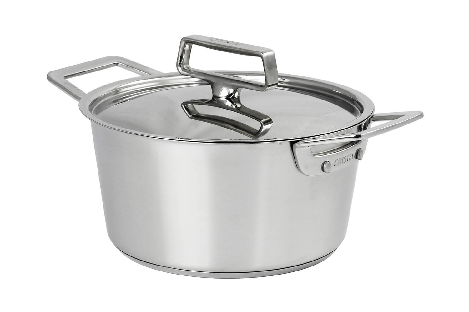 Faitout Cristel En Inox Brossé 18 Cm – Collection 1826 – Fond Induction, Couvercle Verre – Qualité Française