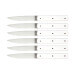 Coffret de 6 couteaux de table faits mains Perceval 9.47 blancs