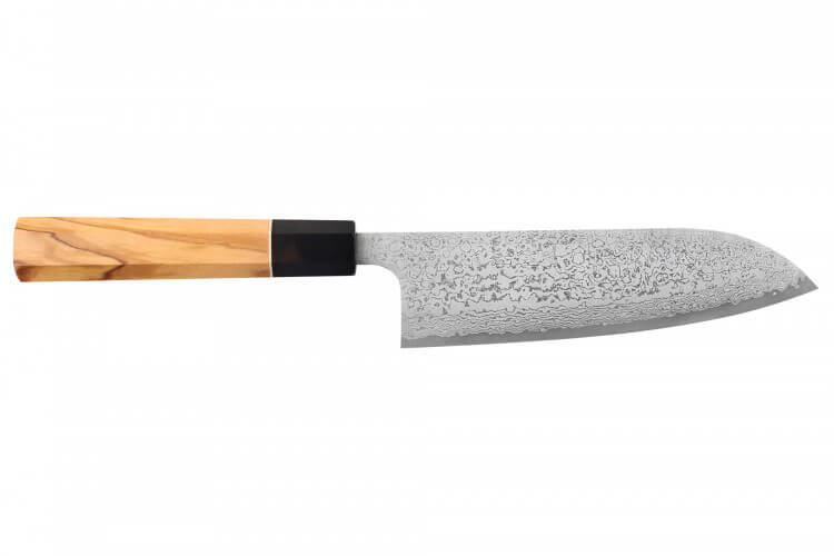 Couteau santoku 16,5cm japonais artisanal Yuzo Damas VG10