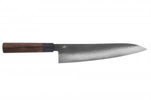 Couteau de chef 24cm japonais Shizu Hamono Gen VG10 damas