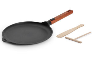 Crêpière Woll Diamond QXR Eco Logic en fonte d'aluminium manche amovible bois 26cm