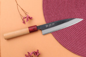Couteau universel japonais artisanal Wusaki Yuzo BS2 damas 15cm