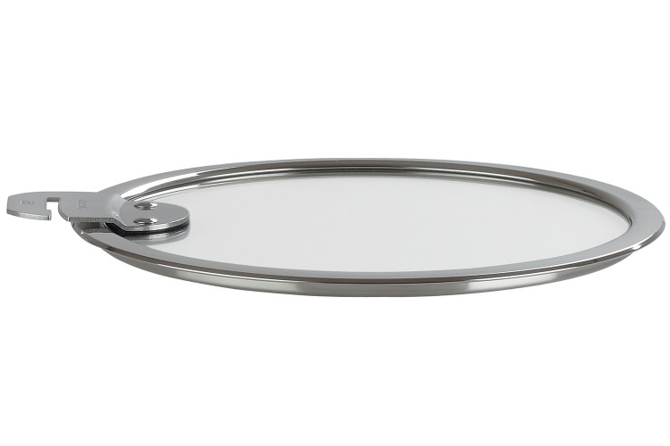 Couvercle plat Cristel Strate Amovible en verre tremp&eacute;