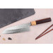 Couteau santoku 16,5cm japonais artisanal Yoshimi Kato SPG Strix V-Tsuchime