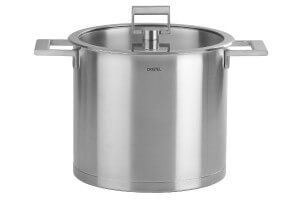 Marmite Cristel Strate Fixe en acier inox 18/10 + couvercle en verre plat