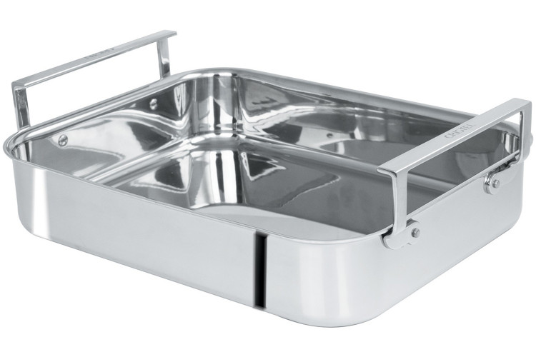 Plat &agrave; four Cristel 30x22cm trilamin&eacute; en acier inoxydable 18/10