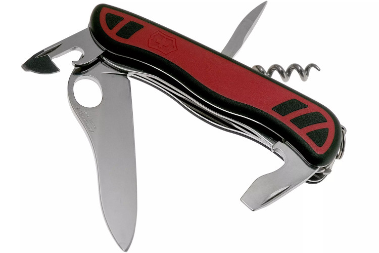Couteau suisse Victorinox Forester M Grip rouge et noir bi-mati&egrave;re 111mm 10 fonctions