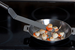 Spatule coudée Cristel POC en acier inoxydable