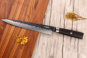 Couteau sujihiki 20cm Fukito Ébène Damas VG10