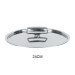Couvercle Cristel Castel'Pro brillant en acier inoxydable 18/10