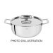 Couvercle Cristel Castel'Pro brillant en acier inoxydable 18/10