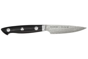 Couteau d'office japonais Zwilling Kramer Euro Stainless 9cm damassé manche en micarta