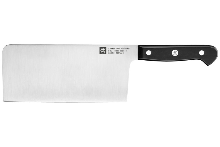 Couteau de chef chinois ZWILLING Gourmet 18cm manche rivet&eacute;