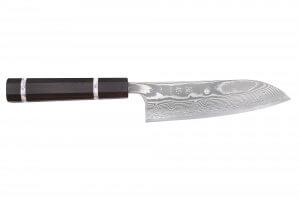 Couteau santoku 16,5cm japonais artisanal Yuzo Kanko Damas SG2