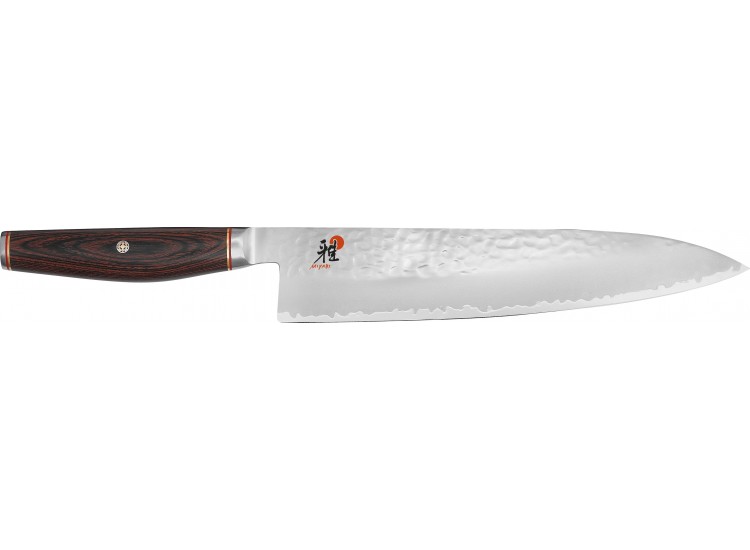 Couteau de chef japonais Miyabi 6000MCT lame martelée 24cm + manche en Pakka