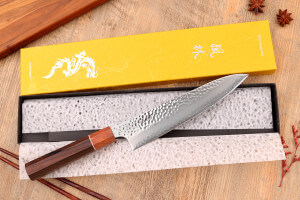 Couteau de chef 20cm japonais artisanal Yuzo Akira Tsuchime VG10