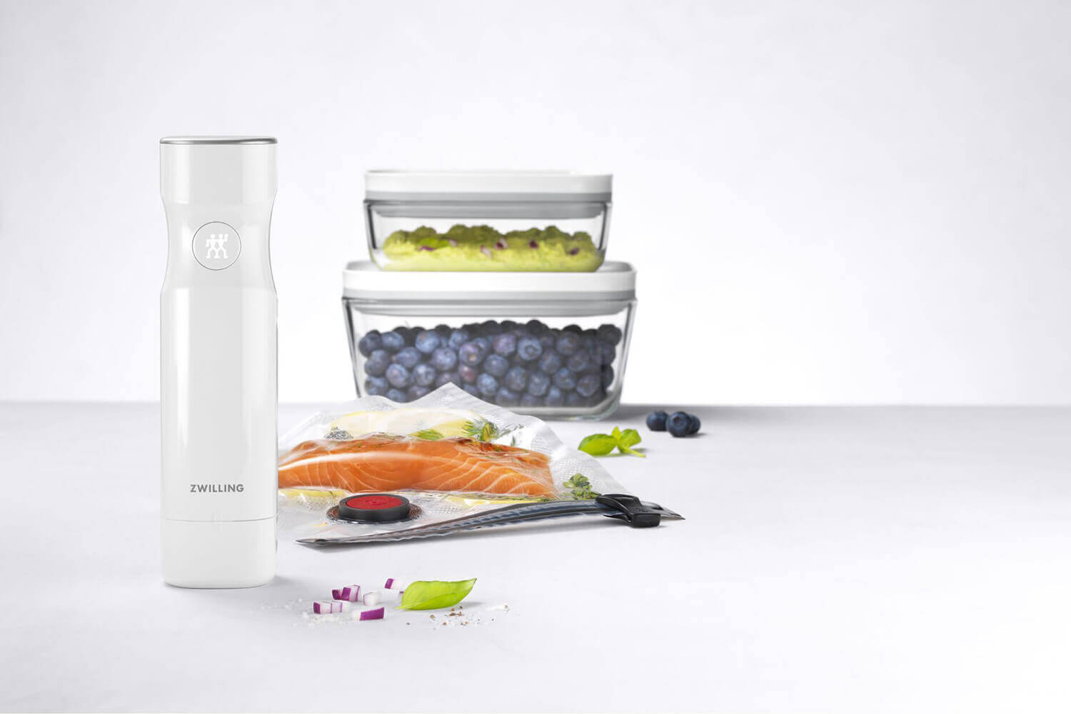 Set De Conservation Sous Vide ZWILLING Fresh & Save – 2 Bols En Verre, Sacs, Pompe, Pour Meal Prep Et Restes