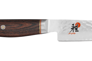 Couteau à trancher japonais Miyabi 6000MCT lame martelée 24cm + manche en Pakka